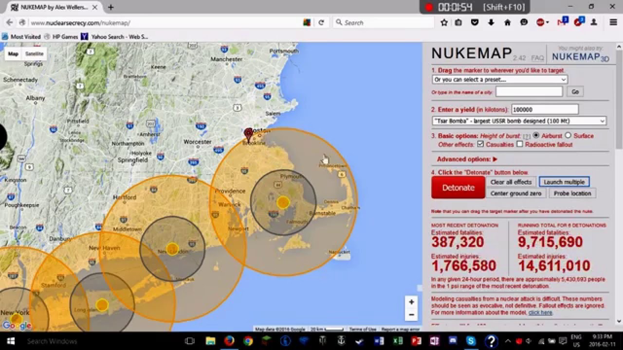 NUKE MAP Simulations