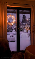 Licht im Garten ist im Winter besonders romantisch, wenn Schnee und Rauhreif glitzern