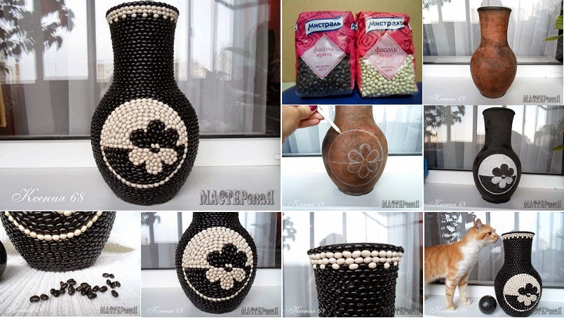 black and white beans decoration