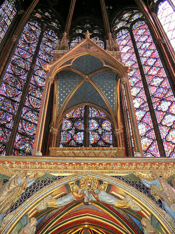 Sainte-Chapelle: capela alta era para o rei e a Corte