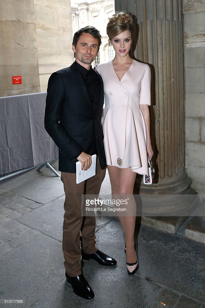 MUSE Matt Bellamy and Elle Evans_04 March 2016 Paris Fashion Week