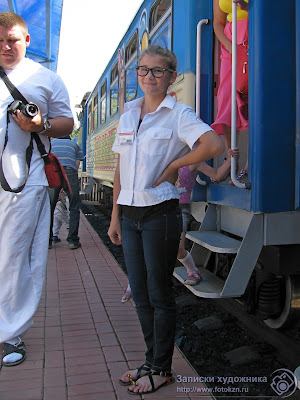 Казанская детская железная дорога, девочка проводница