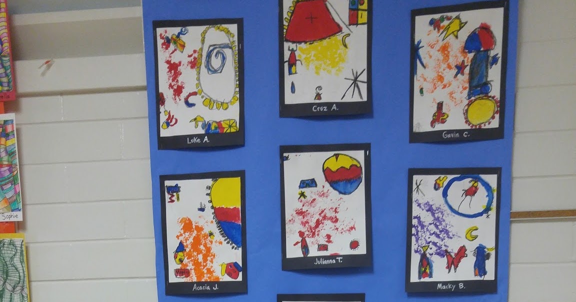 Zilker Elementary Art Class Art and Writing Evaluating Peer Artwork