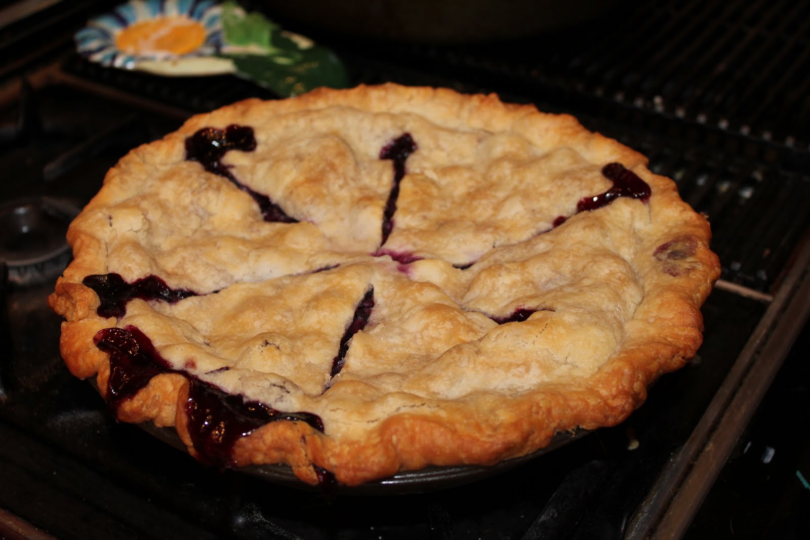 The illegible ink blot happy national blueberry pie day