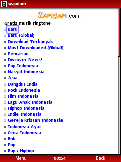 ...Gambar diatas yang adalah screenshot nya Download ringtone di wapdam.sem...