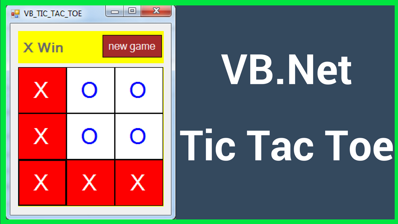 C Java Php Programming Source Code Vb Net Tic Tac Toe Game Source Code