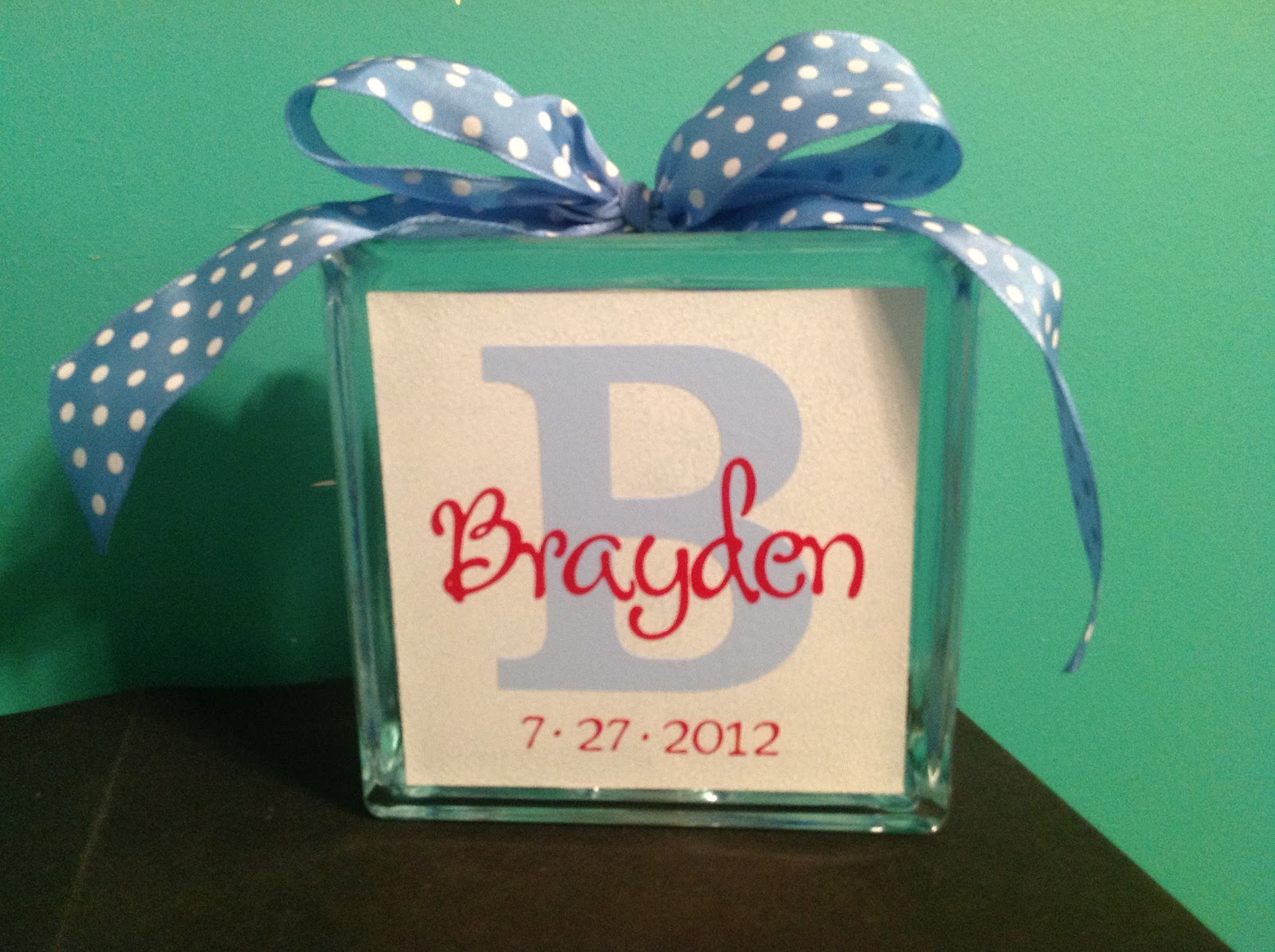 Creative Touches to Everyday items... Baby Glass Blocks