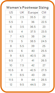 nike womens and mens size chart