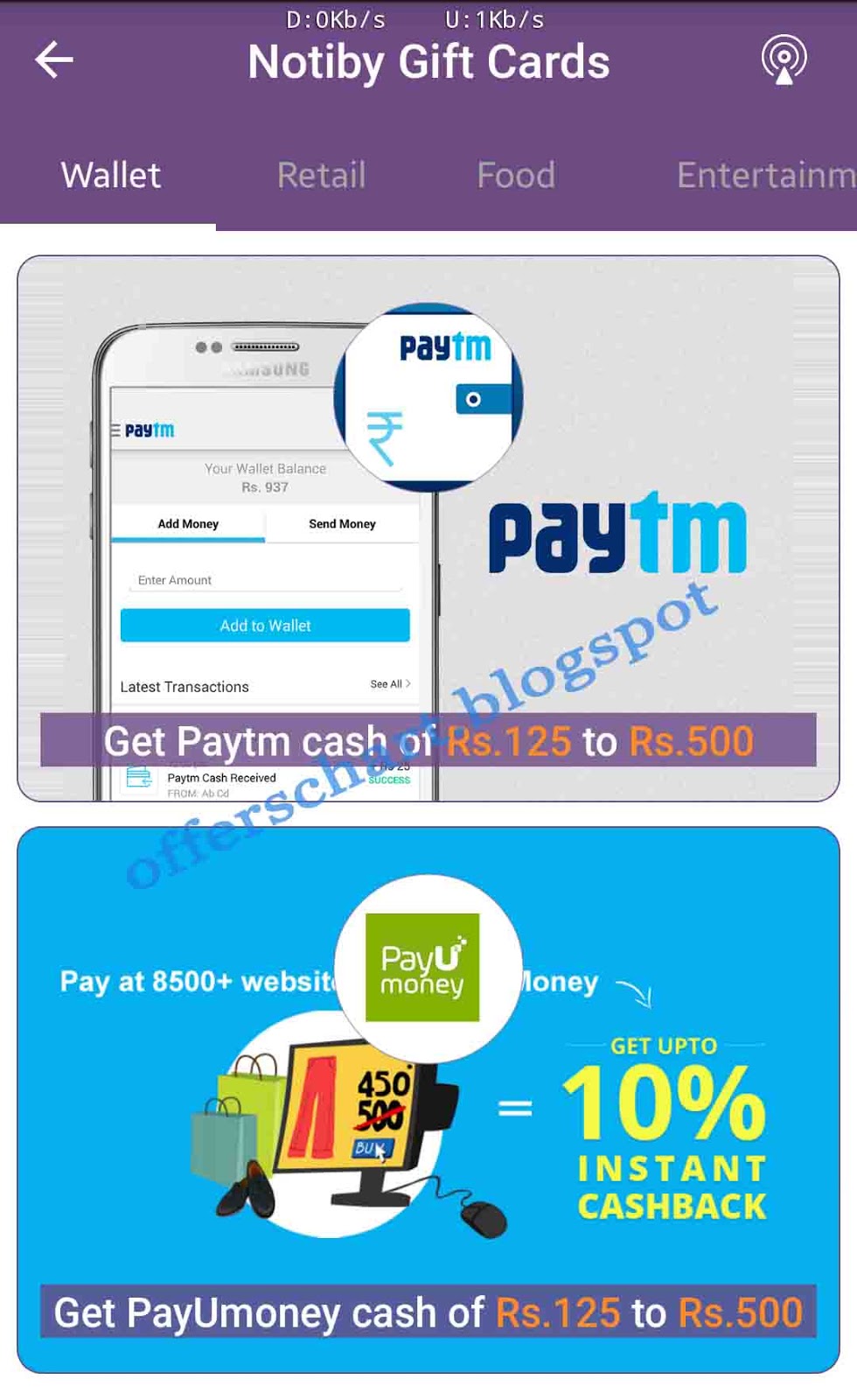 Notiby App Get Free Paytm cash, Payumoney points for Referring
