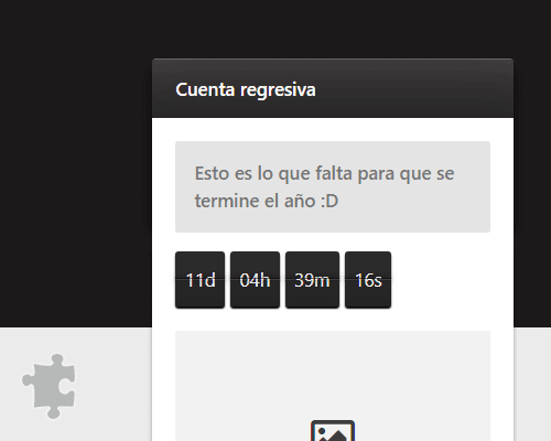 gadget widget cuenta atras javascript