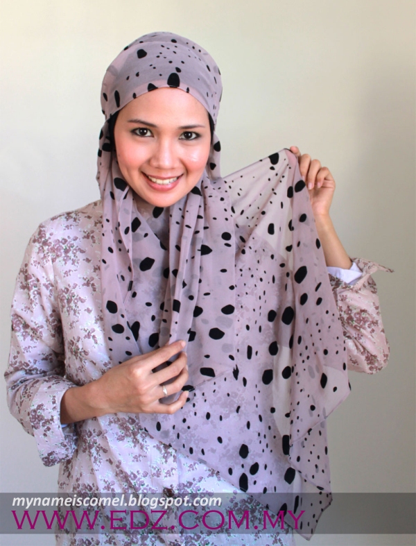 cara nak pakai tudung shawl