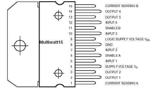 L298 Pin Diagram