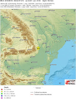 Cutremur cu magnitudinea de 3,6 grade in regiunea Vrancea