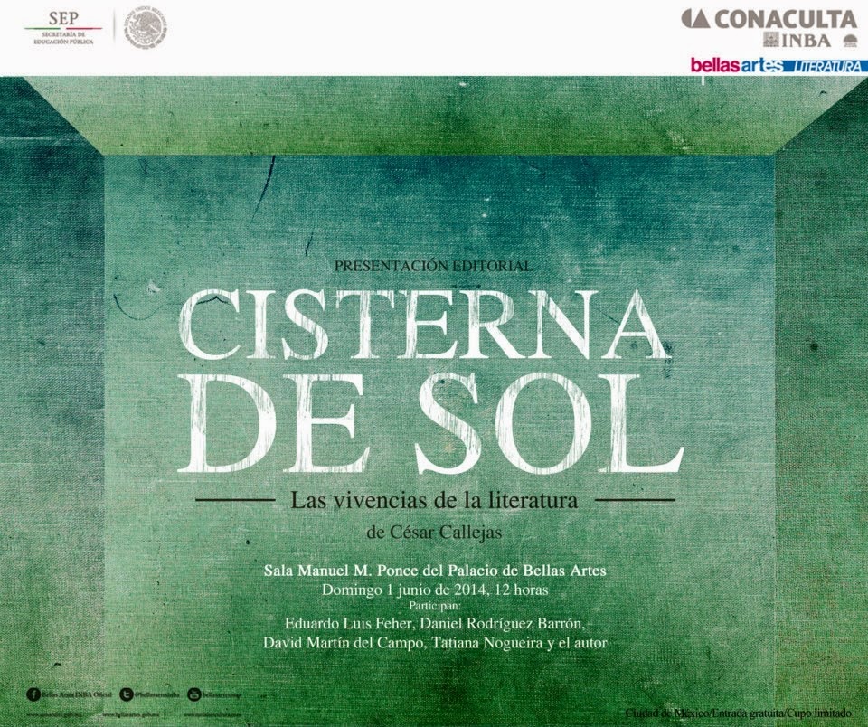Presentarán el libro "Cisterna del Sol: Vivencias de la Literatura" de Benedicto Callejas