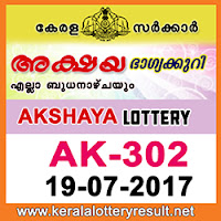 kl result yesterday,lottery results, lotteries results, keralalotteries, kerala lottery, keralalotteryresult, kerala lottery result, kerala lottery result live, kerala lottery results, kerala lottery today, kerala lottery result today, kerala lottery results today, today kerala lottery result, kerala lottery result 19.7.2017 akshaya lottery ak 302, akshaya lottery, akshaya lottery today result, akshaya lottery result yesterday, akshaya lottery ak302, akshaya lottery 19.7.2017