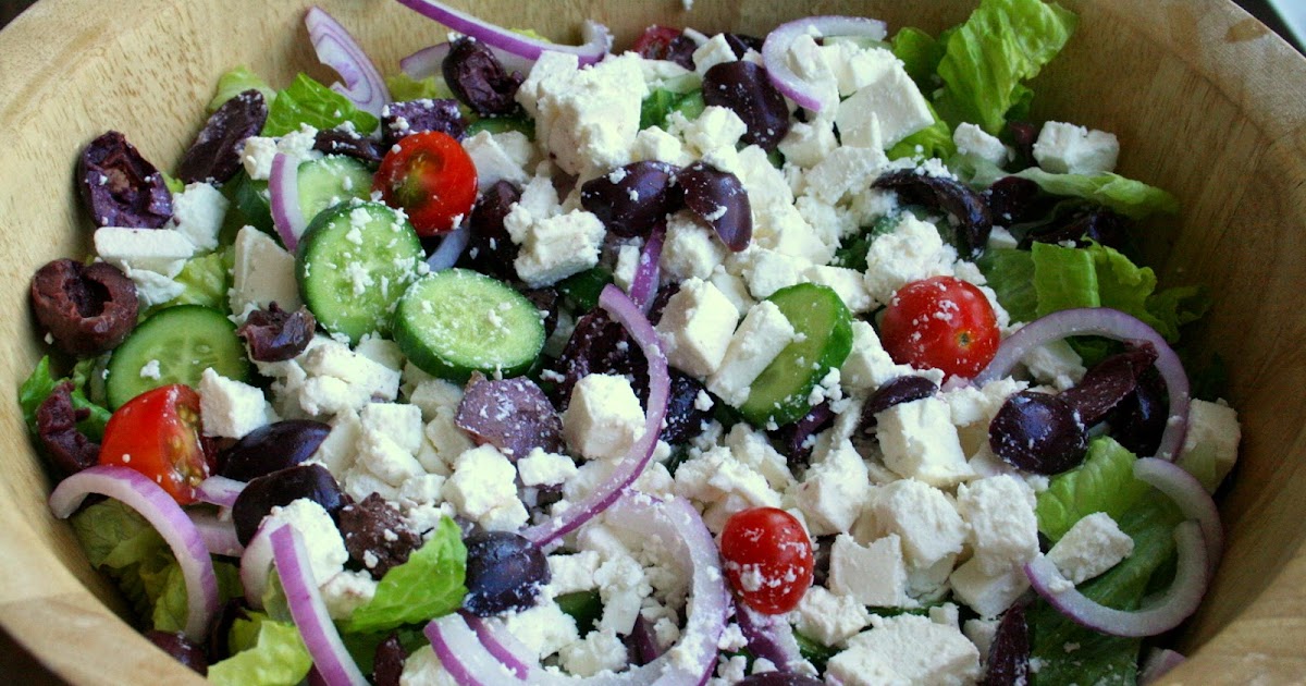 The Healthy Happy Wife Greek Salad with Homemade Lemon Dressing
