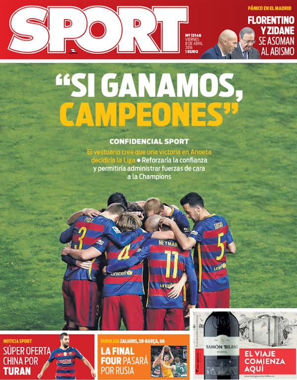 FC Barcelona, Sport: "Si ganamos, campeones"