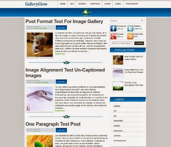 GalleryGlow Blogger Template