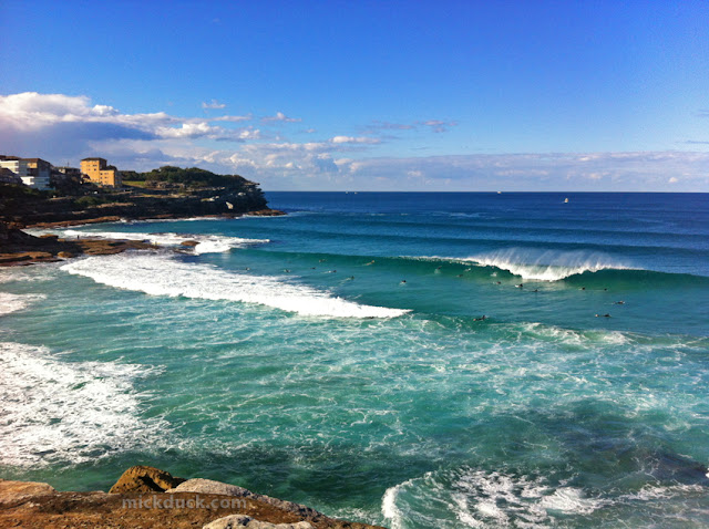 surfing line up waves at tamarama beach sydney australia