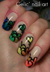 funky rainbow heart french balloon nail balloons spam serious