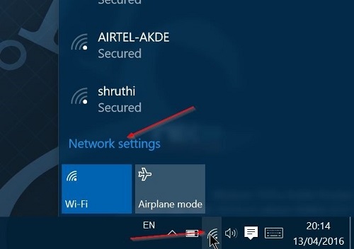 select “Network setting” What can we do when our PCs with Windows 10 OS do not remember the Wifi password