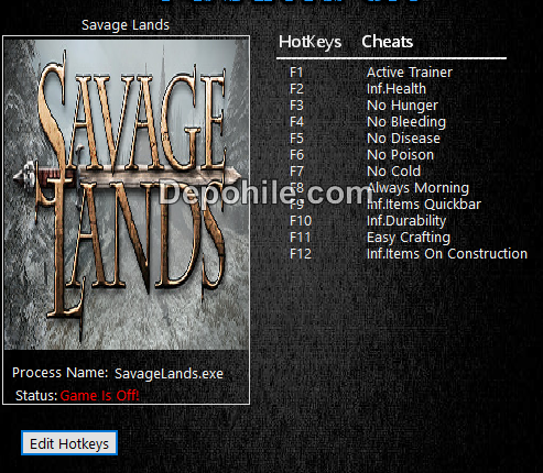 Savage Lands (PC) Oyunu +11 Özellik Trainer Hilesi İndir - Yeni
