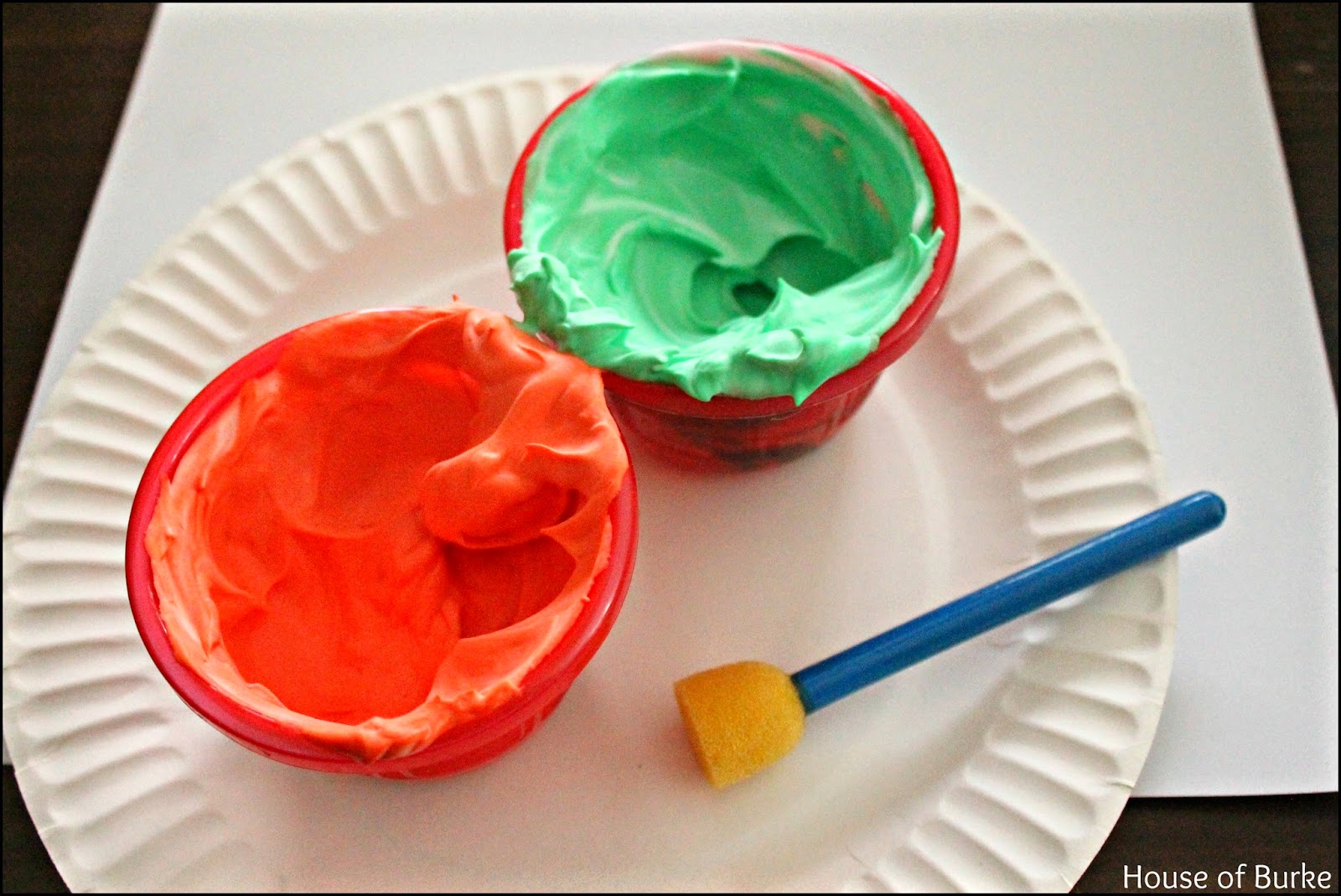 House of Burke Shaving Cream Painted Holiday Decorations