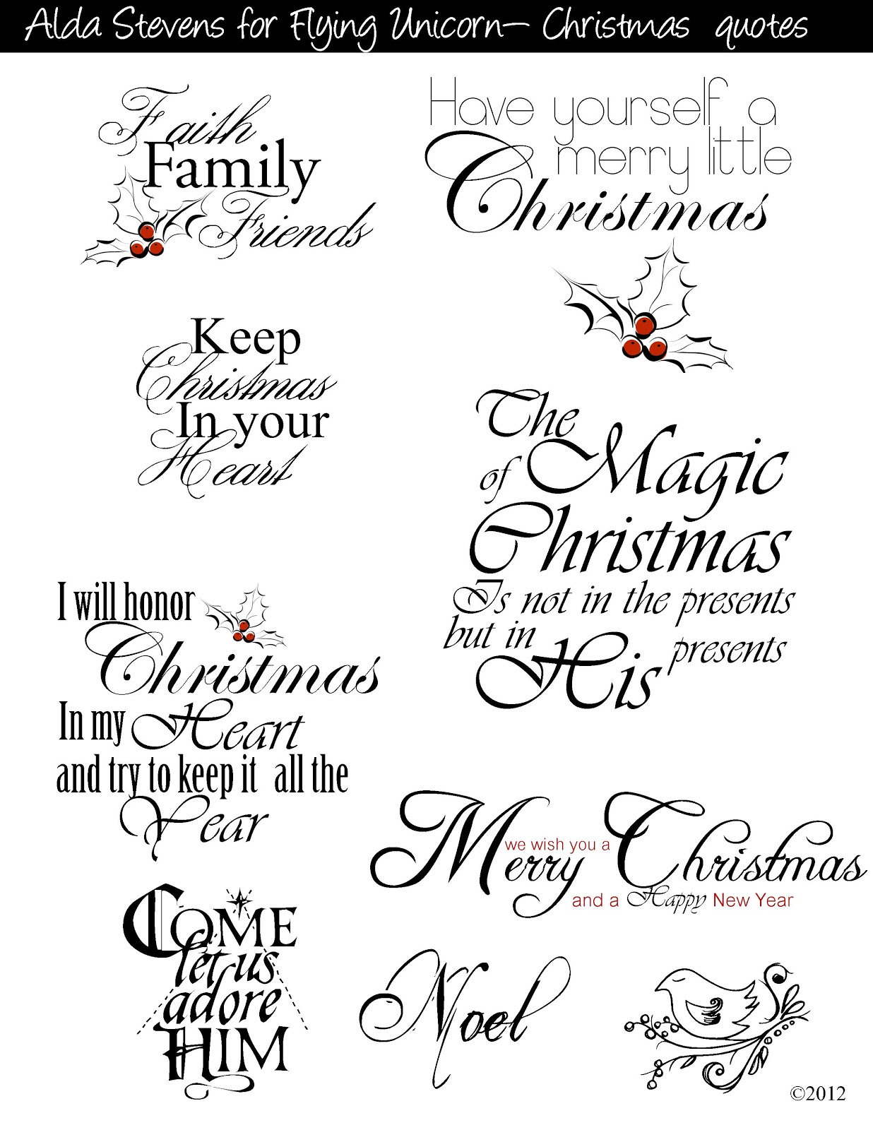 Free Printable Christmas Quotes For Cards