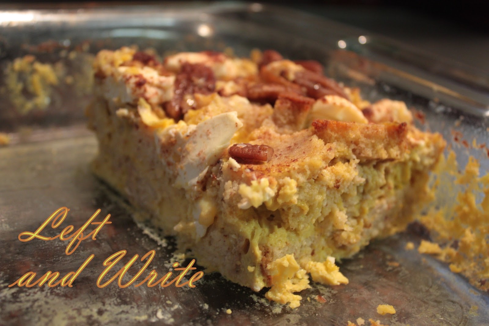 Left and Write French Toast Strata, or Breakfast Casserole {Gluten Free}