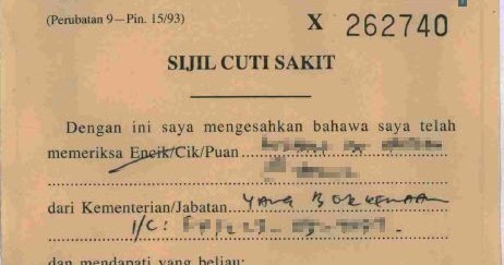 Surat Mc Klinik Kerajaan Letter 7saudara Com  Riset
