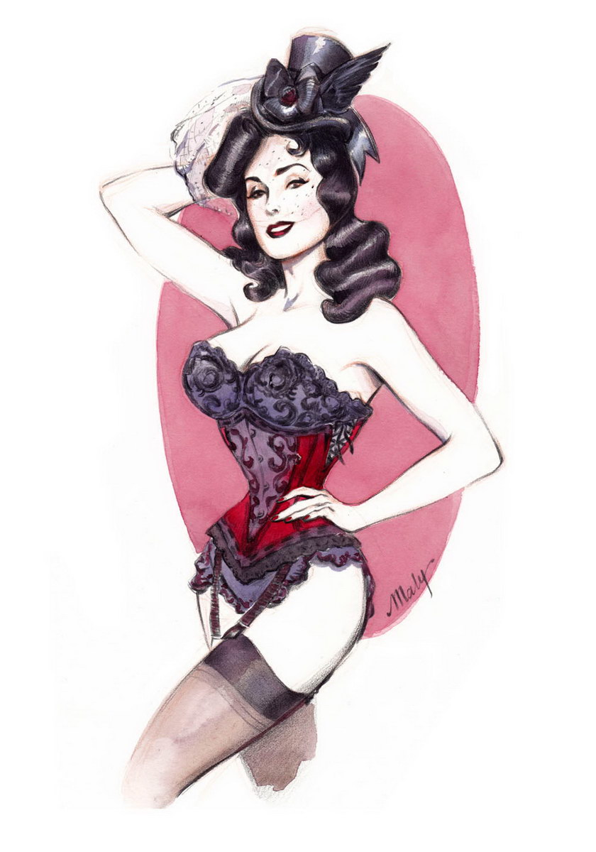 Maly Siri Pin Up And Cartoon Girls Art Vintage And Modern Artworks