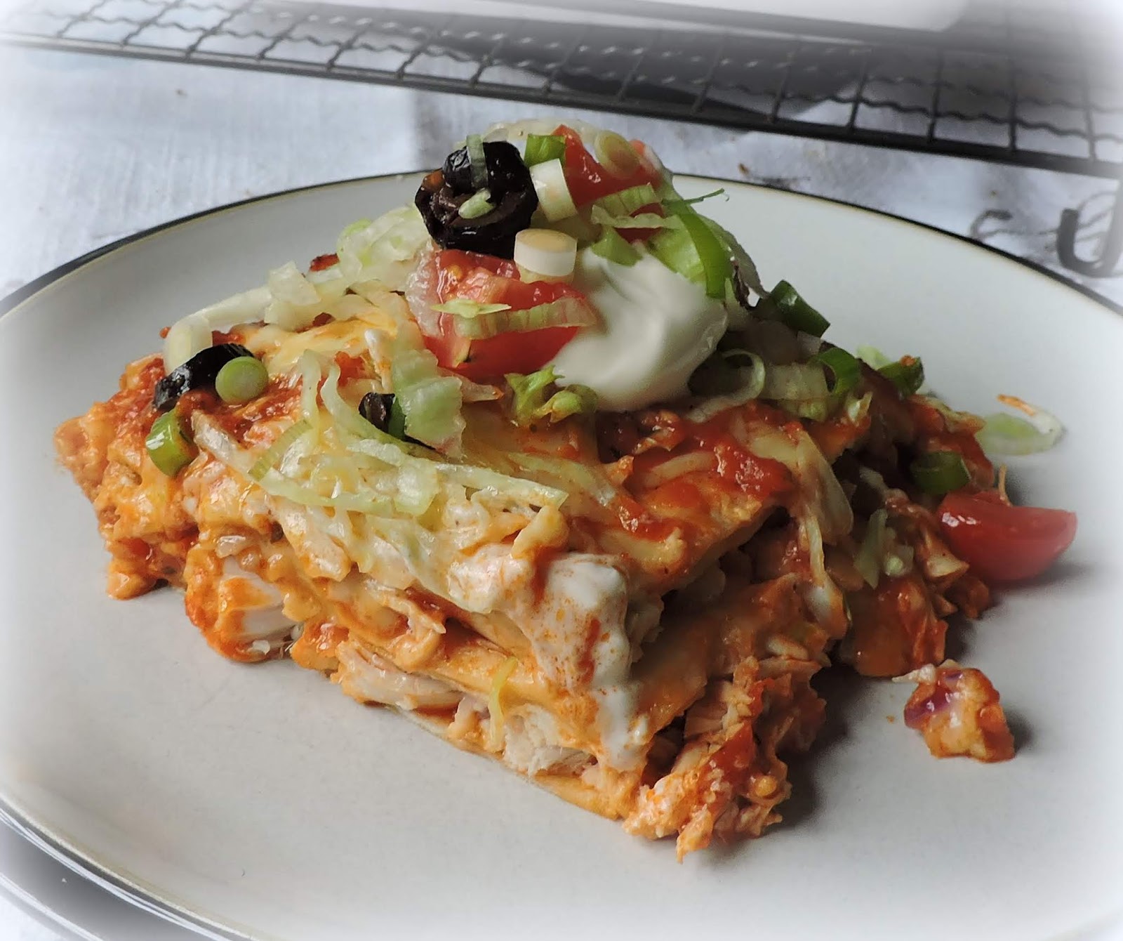 Cheesy Chicken Enchilada Casserole The English Kitchen