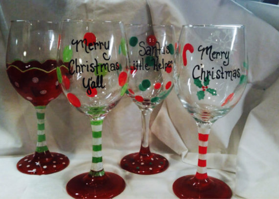 copas navidenas decoradas con pintura