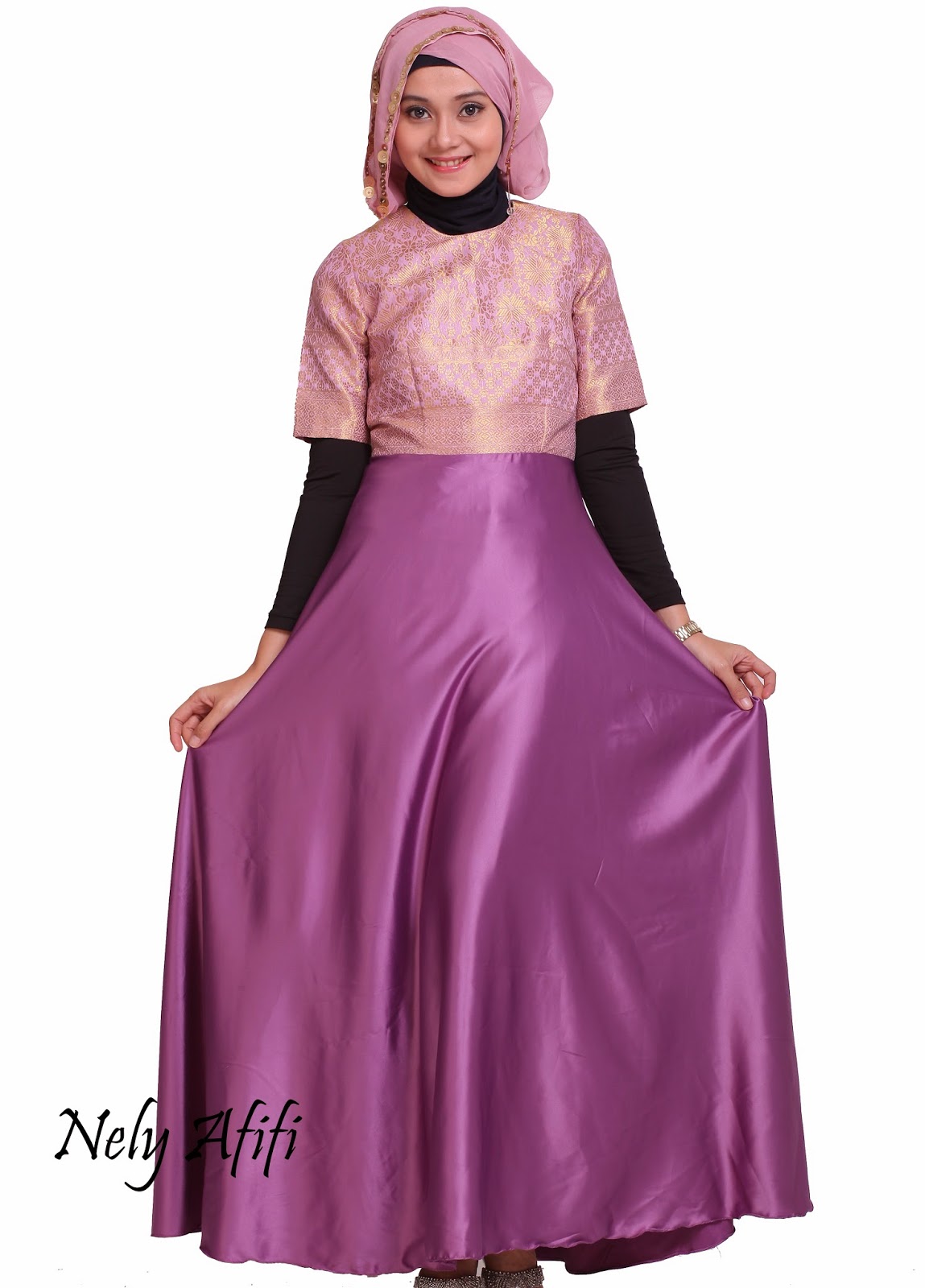 Nely Afifi Fashion Designer: Jahit Gamis pesta dari bahan 