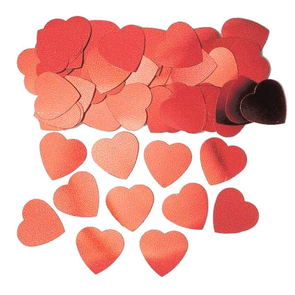 Confeti de corazones rojos para decorar habitaciones y camas