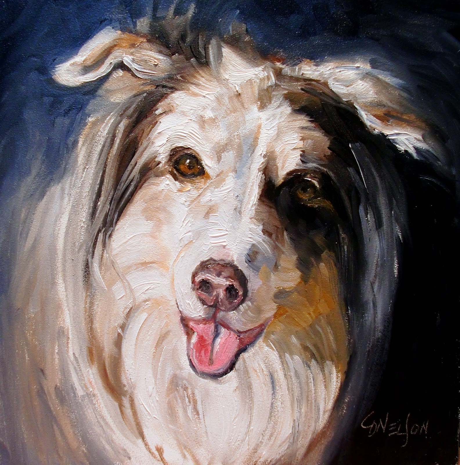 Carol Nelson Fine Art Blog Roscoe 11023 Daily Painter Dog