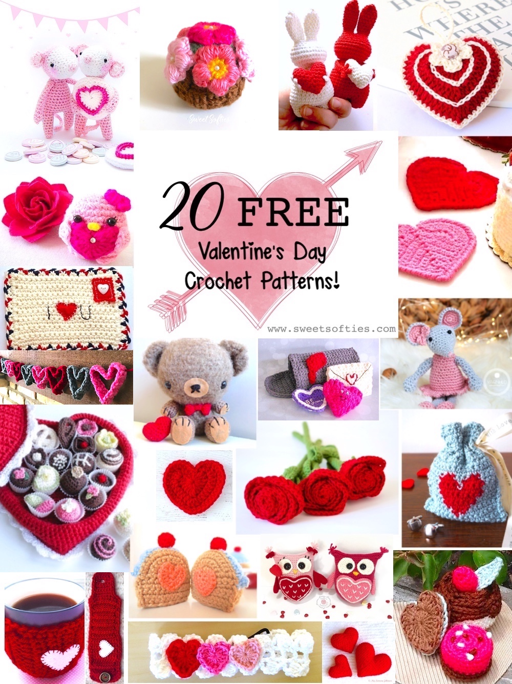 20 Free Valentine's Day Crochet Patterns - Sweet Softies