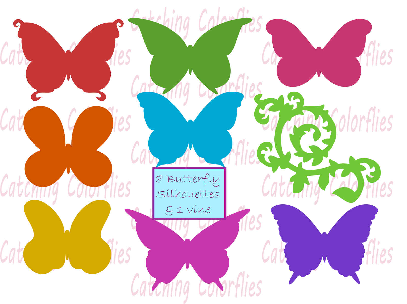 Mama's Gone Crafty Free Butterfly SVG Cutting file for Silhouette and