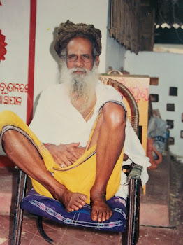 Baba seating front of pahadashram
