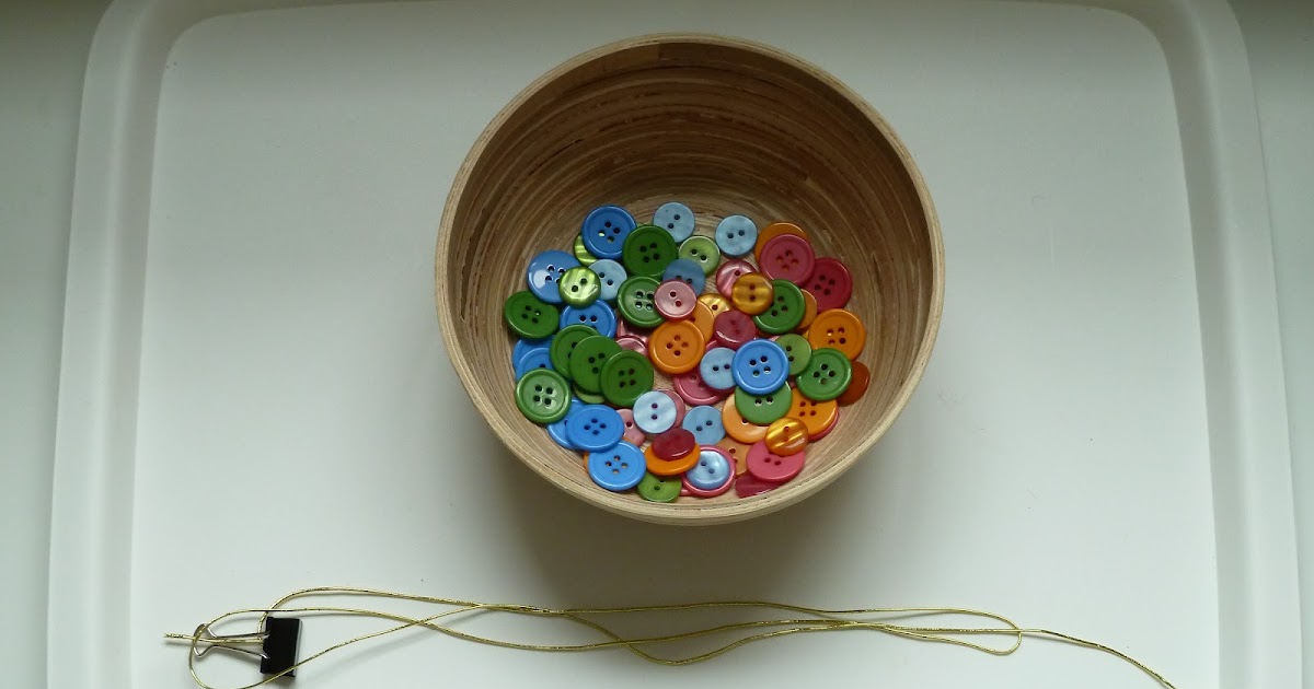 Family FECS: Montessori Activity: Stringing Buttons