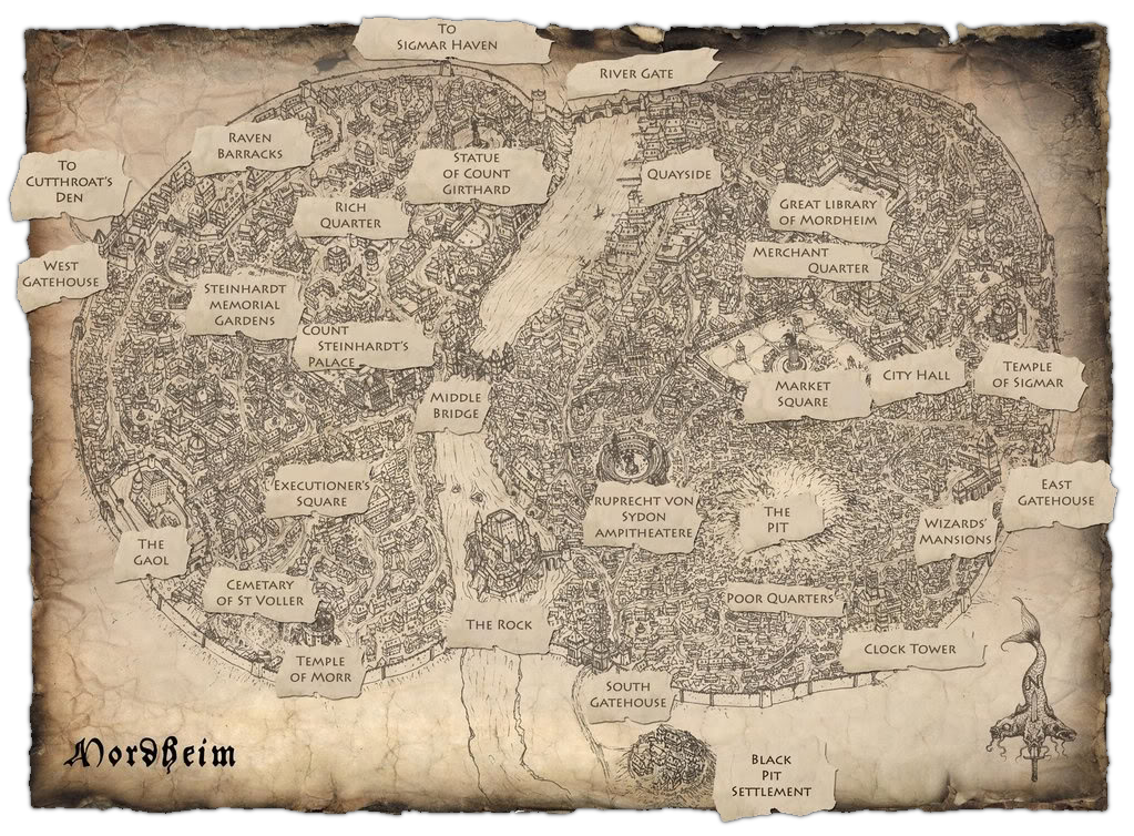 Ashes of Mordheim: Map of Mordheim
