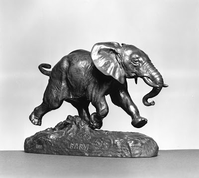 'African Elephant Running,' a sculpture by Antoine-Louis Barye