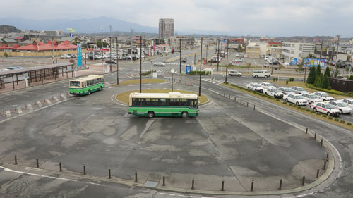 Buses at Akita Station East Exit