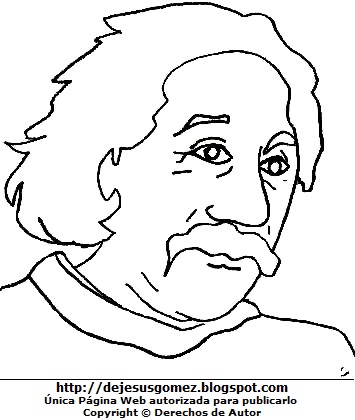 Albert Einstein Dibujo de Albert Einstein para colorear, pintar e imprimir. Dibujo de Albert Einstein de Jesus Gómez