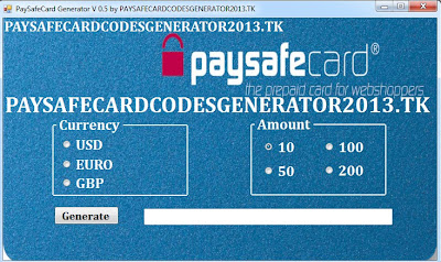 paysafecard codes using generator