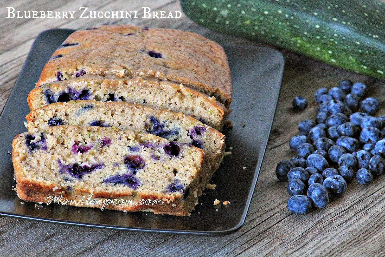 With both blueberries and zucchinis added, this summer bread comes out so moist and so deliciously good! Perfect treat for the whole family!