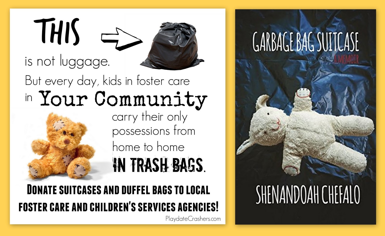 Adoption & Foster Care My Personal Experiences Garbage Bag Suitcase