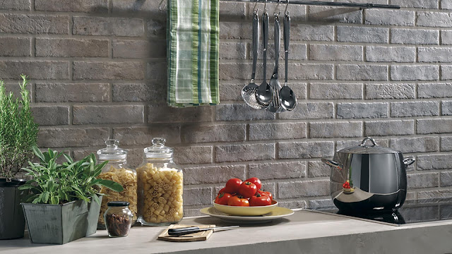Brick finish wall tiles Tribeca for kitchen