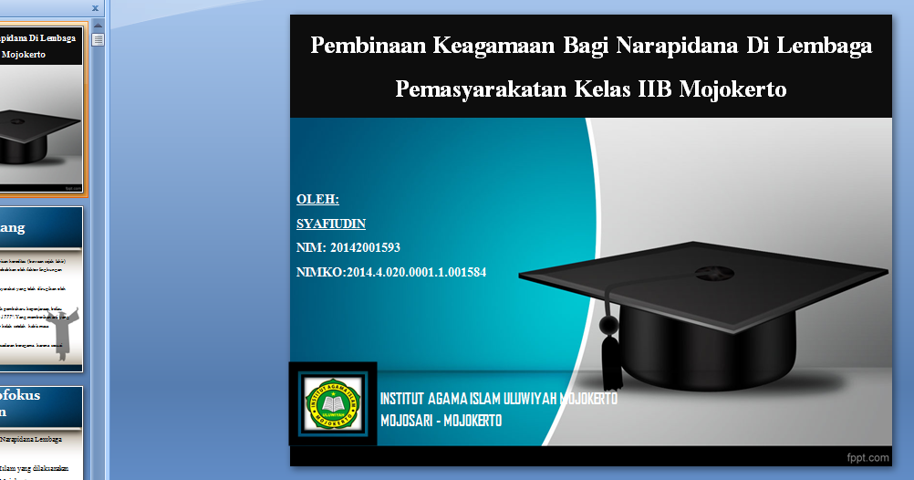 Contoh PPT Seminar Proposal Skripsi Gratis Menarik dan