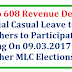 Ltr No 608 Special casual Leave to Voters on 09.03.2017 for Teacher MLC Elections in Telangana